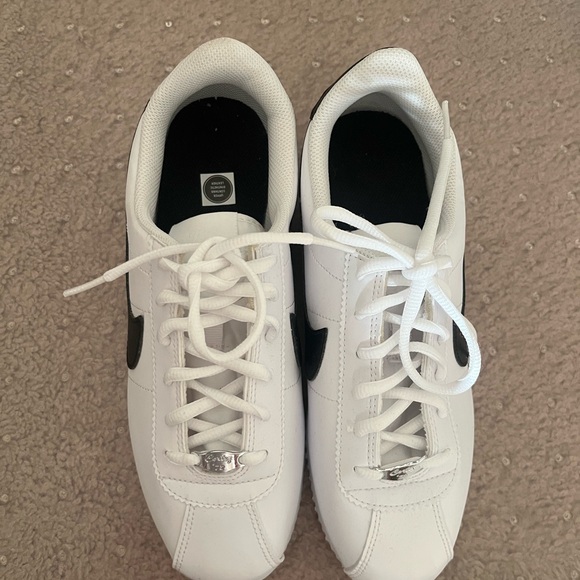 White Sneakers with Black Accents - Picture 1 of 4